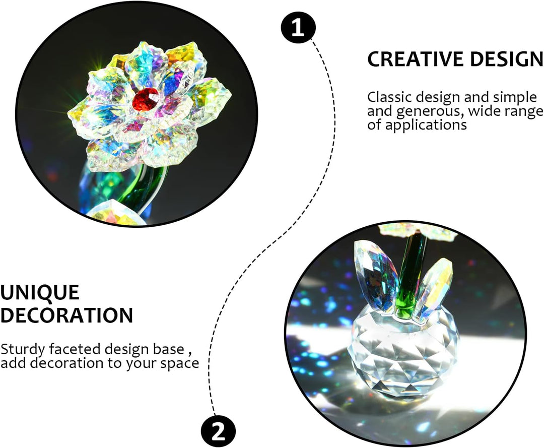 H&amp;D HYALINE &amp; DORA Kristall Sonnenblumen Figur,Ornament Glas Traumblume Sammlerstücke, Tischdekorati