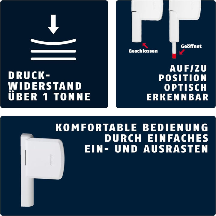 ABUS Scharnierseitensicherung FAS101 - Fenster-Zusatzschloss für die Scharnierseite - ABUS-Sicherhei