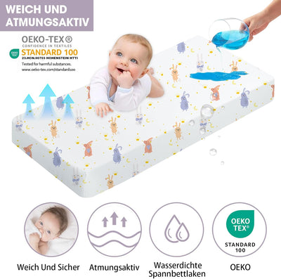 Bimocosy Matratzenschoner 60x120 wasserdichte Matratzenauflage für Baby, Matratzenschutz, Inkontinen