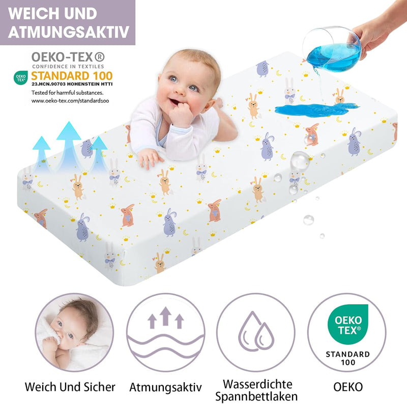 Bimocosy Matratzenschoner 60x120 wasserdichte Matratzenauflage für Baby, Matratzenschutz, Inkontinen