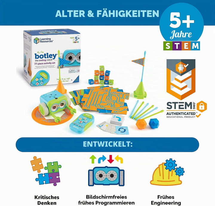 Learning Resources Botley, der programmierbare Roboter – Aktivitätsset ohne Batterien, ohne Batterie