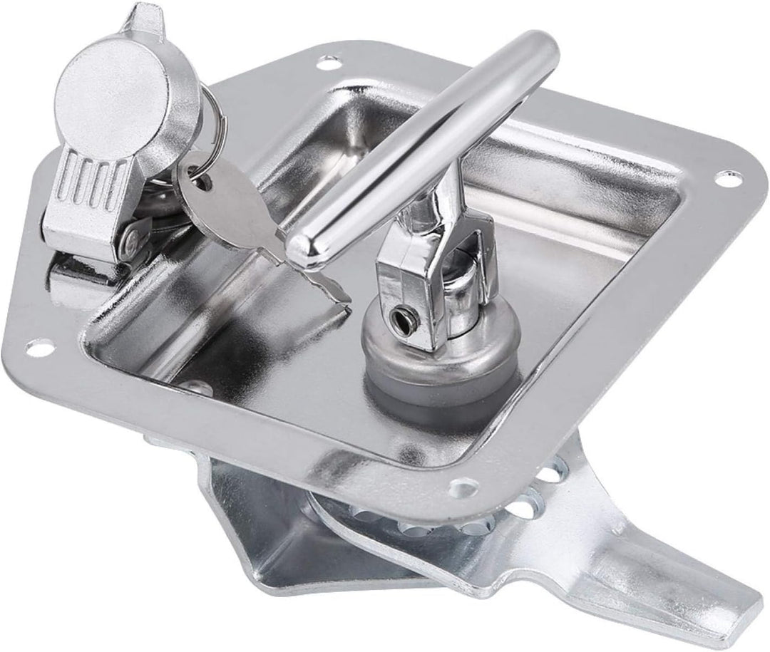 T-Form-Schloss, Edelstahl-Klapp-T-Form-Griffschloss Werkzeugkasten Schlüssel-Kit für LKW-Anhänger fü