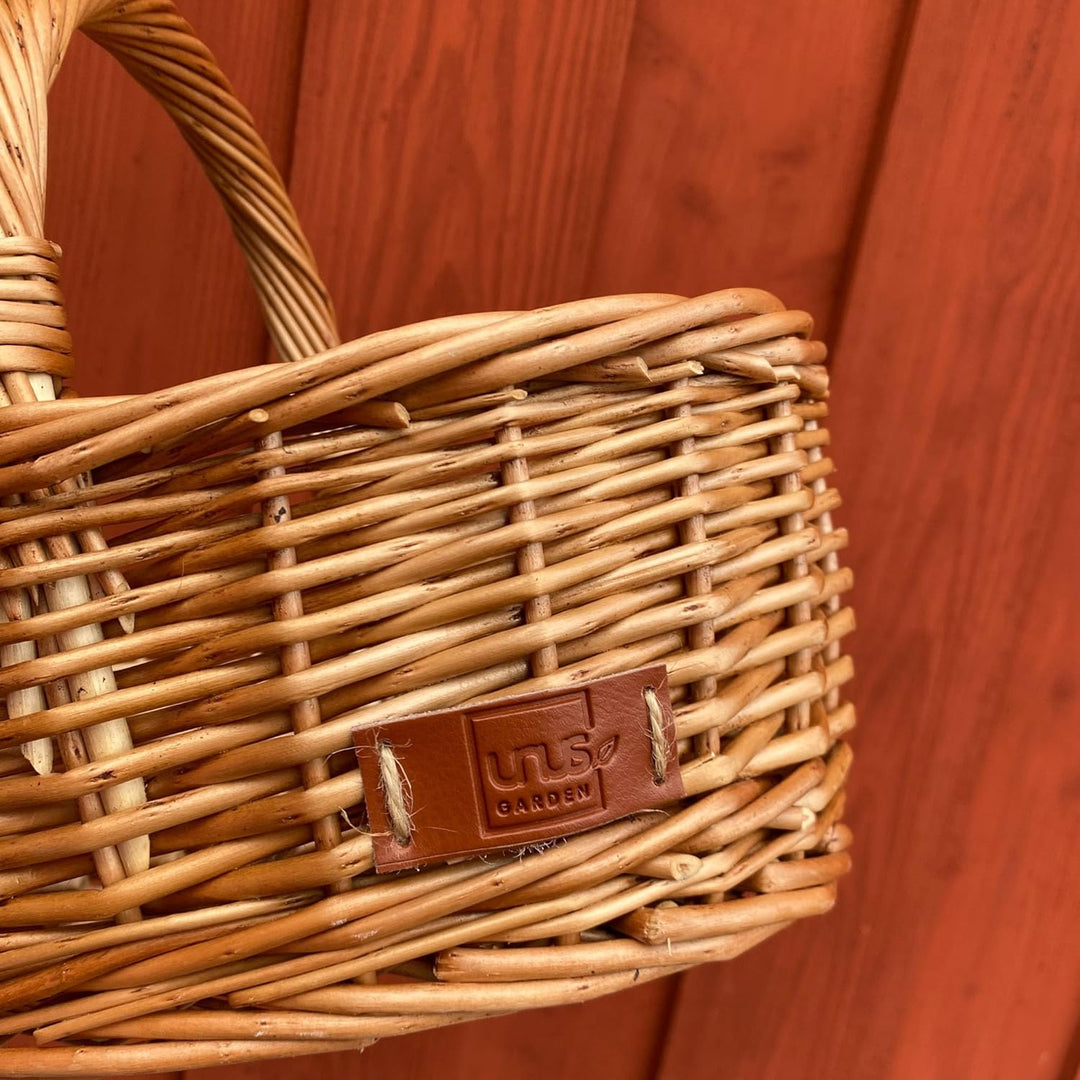 UNUS Kinder-Einkaufskorb Weidenkorb für den Kaufladen Picknickkorb Osterkorb braun Braun klein, Brau