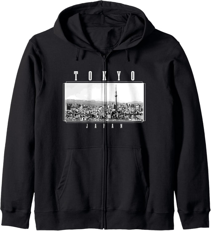 Tokio Japan Vintage Souvenir Skyline Japanisch Tokio Kapuzenjacke