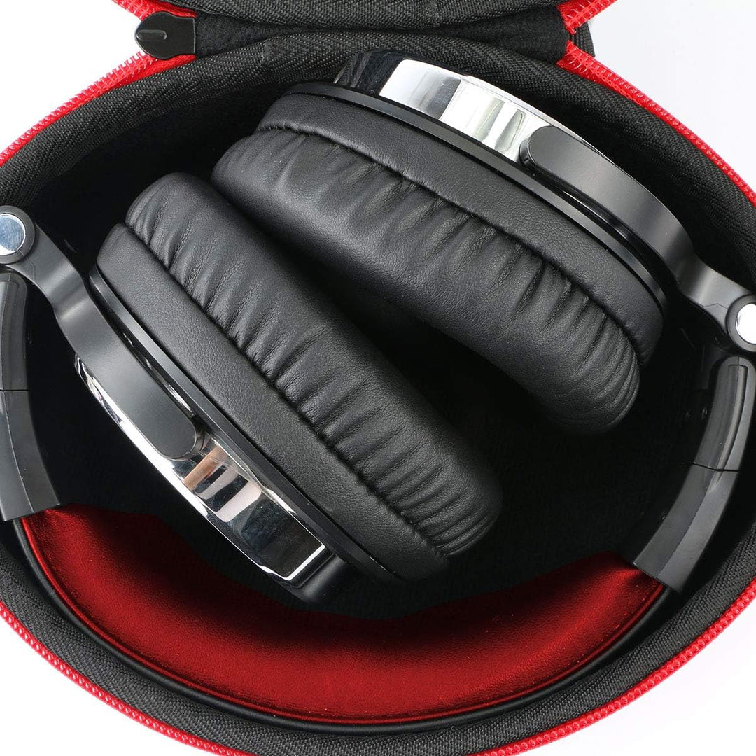Khanka Hart Kopfhörer Tasche Für OneOdio DJ Kopfhörer Over-Ear Headset, Nur Tasche. (Rot Reissversch