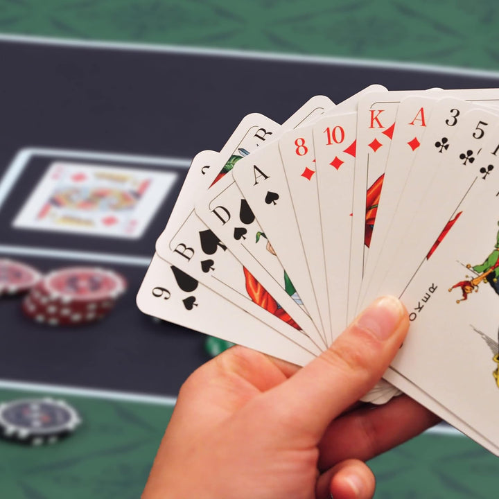Relaxdays Pokermatte 180 x 90 cm, Texas Holdem, Pokertischauflage gross, rutschhemmend, Polyester, P