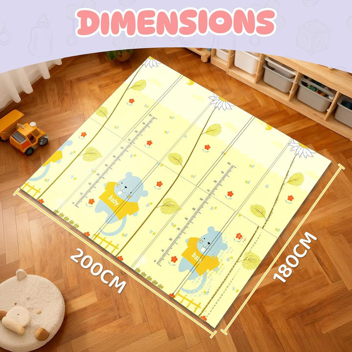 Huracan Krabbelmatte Baby Faltbar, Spielmatte Kinder Spieldecke 200x180x1cm, Krabbeldecke Für Baby,