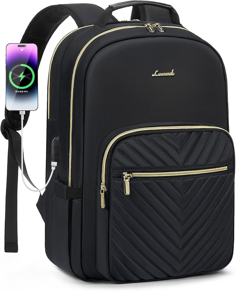 LOVEVOOK Laptop Rucksack Damen, 17,3 Zoll Laptoprucksack Gross Wasserdicht Schulrucksack Mädchen Tee