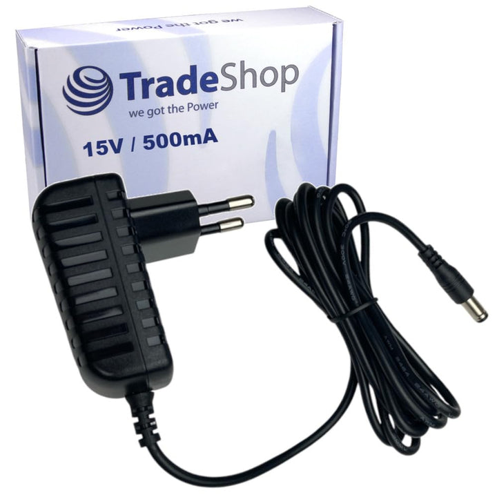 Trade-Shop 15V 0,5A Netzteil/Ladegerät/Ladekabel kompatibel mit Bosch EasyDrill 12 3603JB3000 1600A0