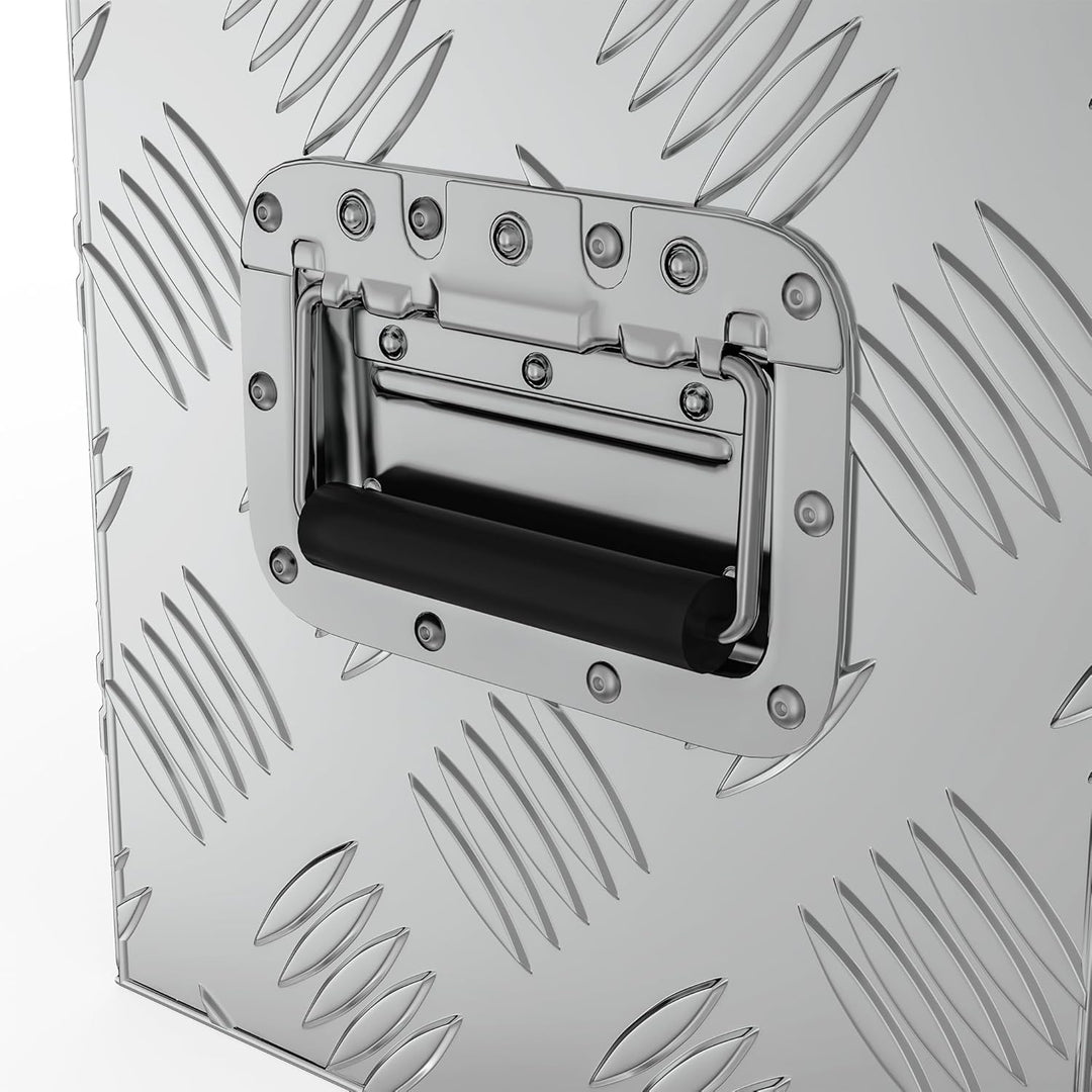 Alubox mit Deckel Aluminium Transportbox Werkzeugkasten mit Schloss & Schlüsseln & Griff Werkzeugbox