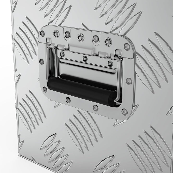 Alubox mit Deckel Aluminium Transportbox Werkzeugkasten mit Schloss & Schlüsseln & Griff Werkzeugbox