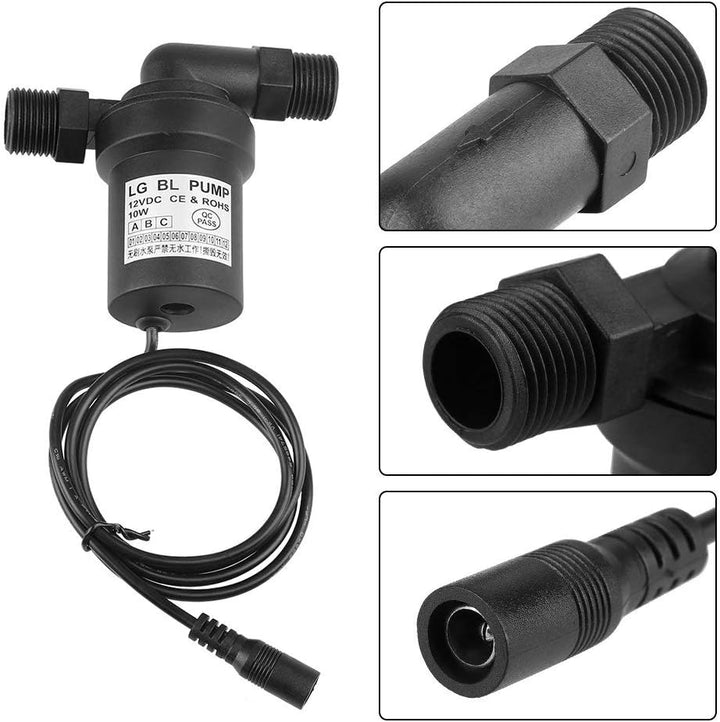12 V 10 Watt DC Bürstenlose Wasserpumpe Solar Hochtemperaturwasserpumpe für Brunnenteich Aquarium Wa