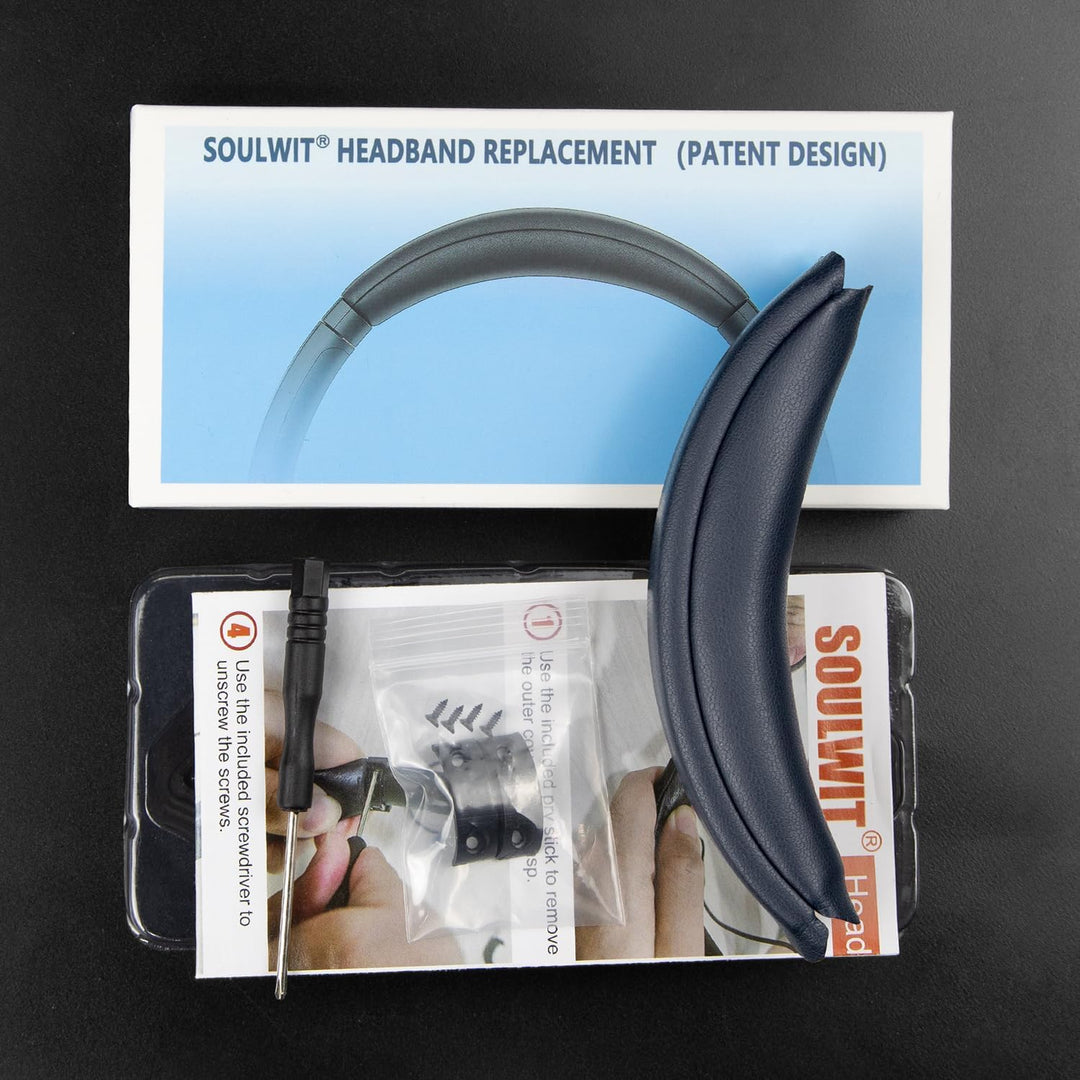 SOULWIT Ersatz Kopfband Headband für Sony WH-1000XM4 (WH1000XM4) Kopfhörer,DIY Stirnband Zubehör Bla