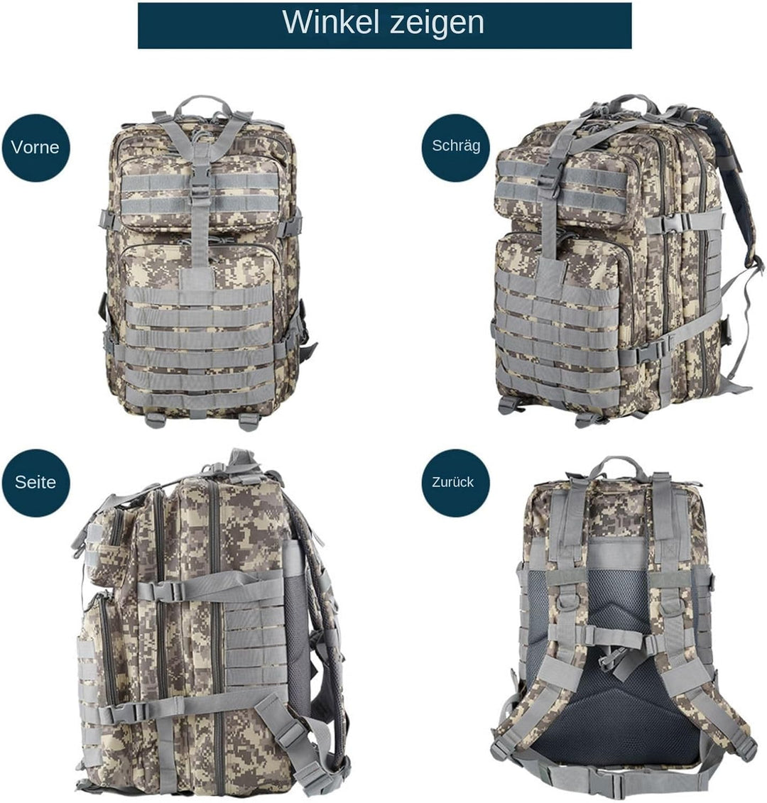 50L Strapazierfähiger Nylon Wasserdichter Angeln Jagdrucksack Outdoor Militär Rucksäcke Taktische Sp