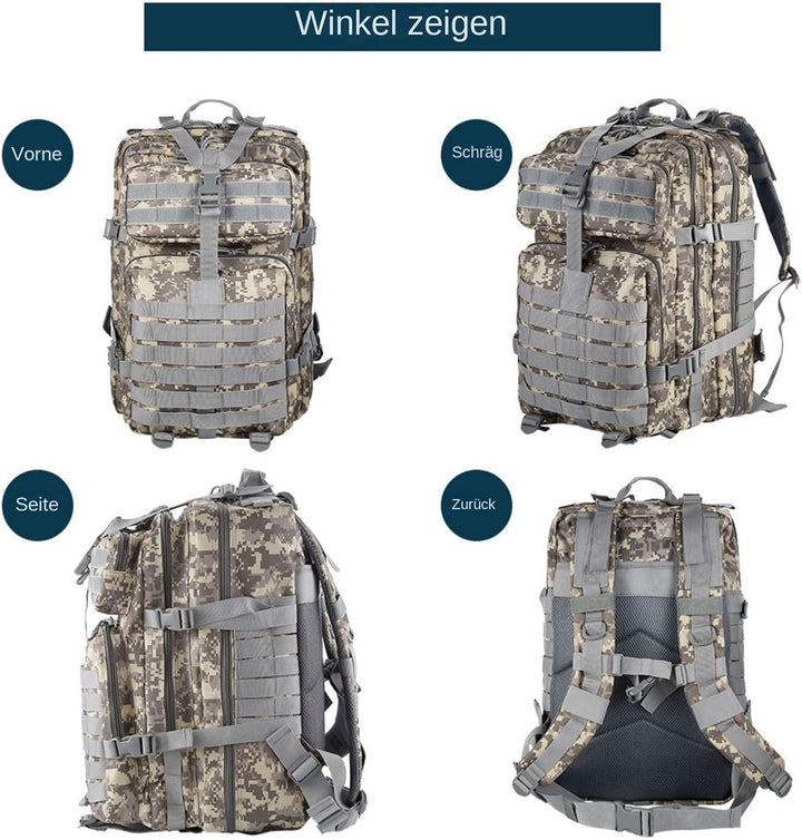 50L Strapazierfähiger Nylon Wasserdichter Angeln Jagdrucksack Outdoor Militär Rucksäcke Taktische Sp
