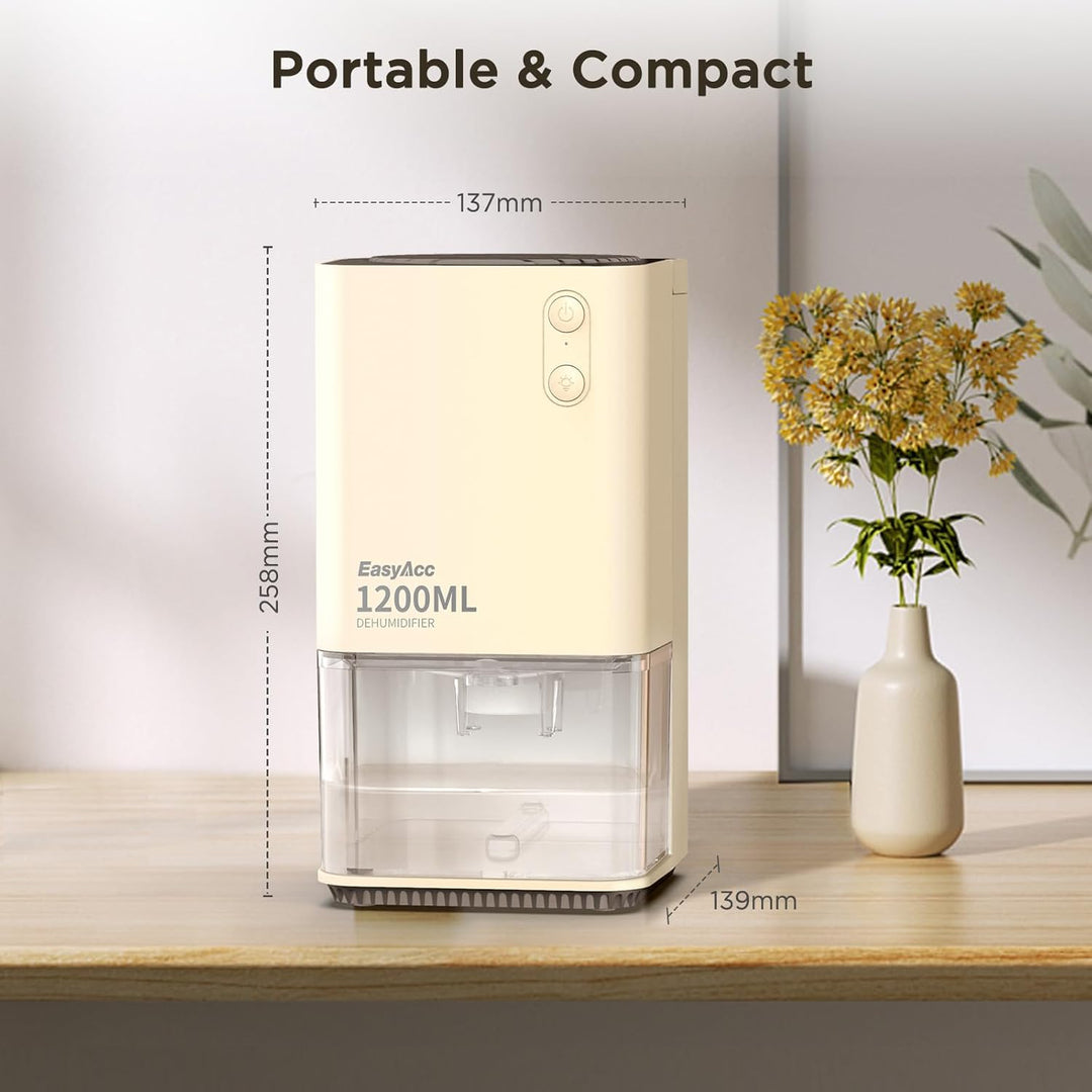 Luftentfeuchter 1200ML, EasyAcc Luftentfeuchter Elektrisch,Automatischer Gegen Feuchtigkeit, Auto Ab