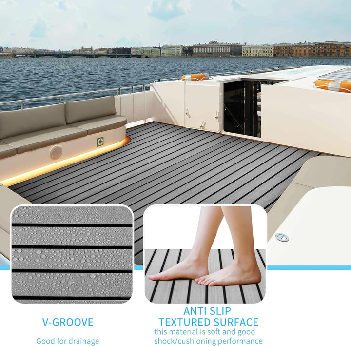 Toogou Neue Generation Eva-Schaum rutschfeste Marine Matte Rückseite mit 3 M Klebstoff, Synthetische