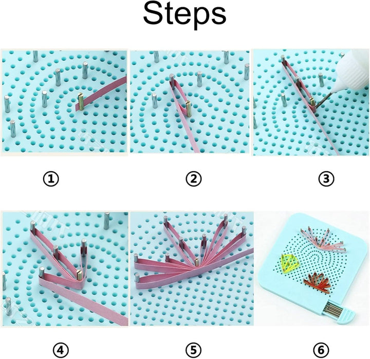 YURROAD Papier Quilling Kit 3mm/5mm/10mm 1740 Quilling Papier Streifen Quilling Werkzeug Set mit Auf