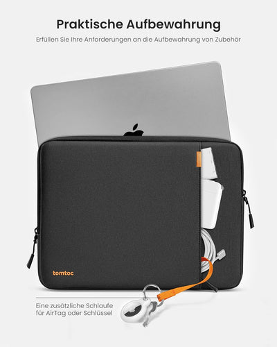 tomtoc 360° Tasche Hülle für 13 Zoll MacBook Air 2024-2018 M3/A3113 M2/A2681 M1/A2337, 13-Zoll MacBo