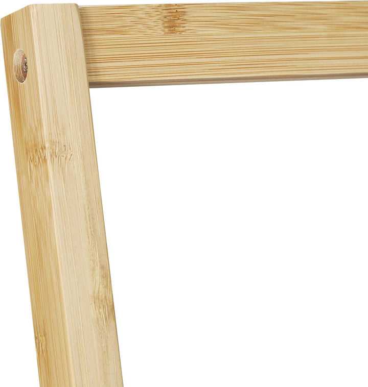 Relaxdays Handtuchhalter stehend aus Bambus, 4 Sprossen, für Handtücher & Kleidungsstücke, HxBxT 110