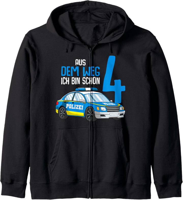 4. Geburtstag Polizei 4 Jahre Kinder Junge Kapuzenjacke