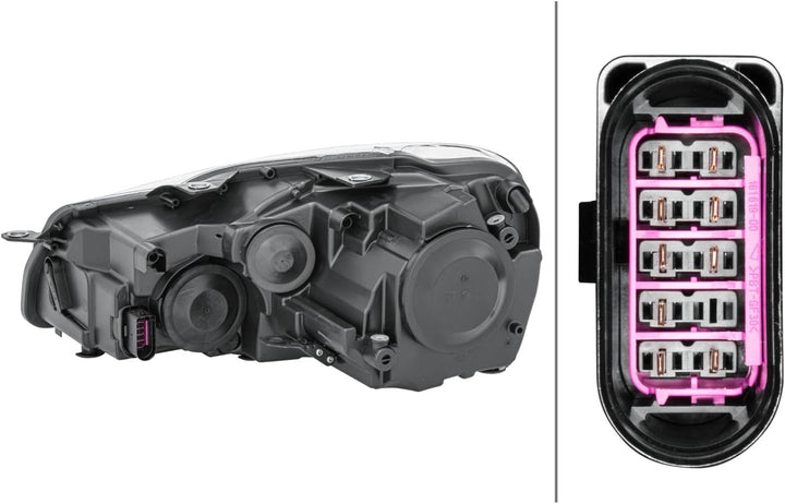 HELLA 1EG 009 901-221 FF/Halogen-Hauptscheinwerfer - rechts - für u.a. VW Golf VI (5K1) Rechts Halog