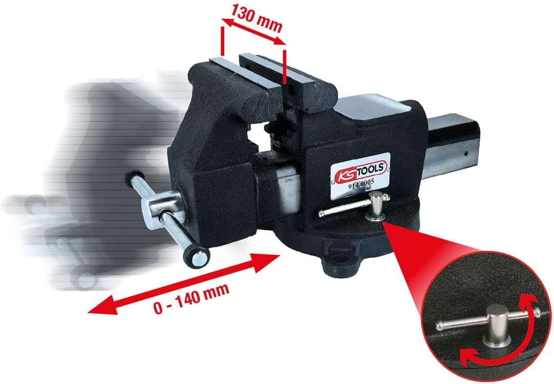 KS Tools 914.0005 Parallel-Schraubstock, 5" 125 mm, 125 mm