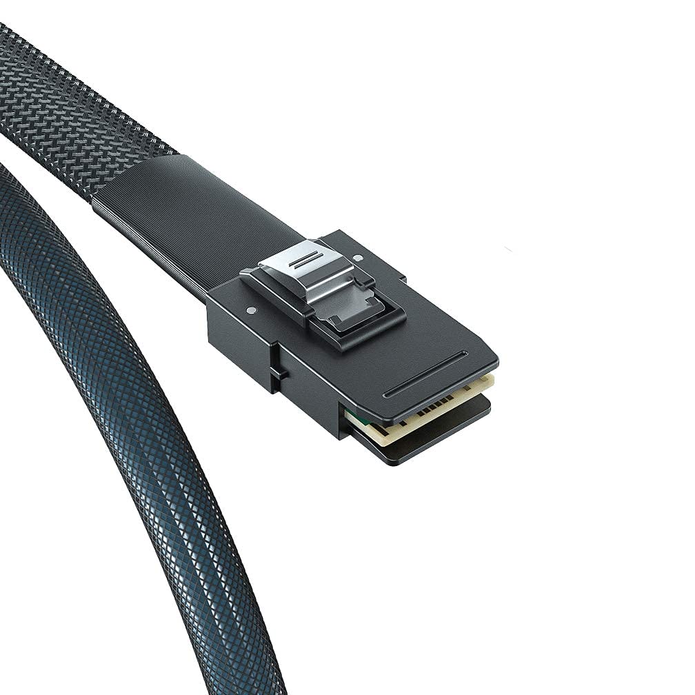 ipolex Internes Mini SAS HD SFF-8643 zu Mini SAS SFF-8087 Kabel, 0.8-Meter(2.6ft), faltbar, flexibel