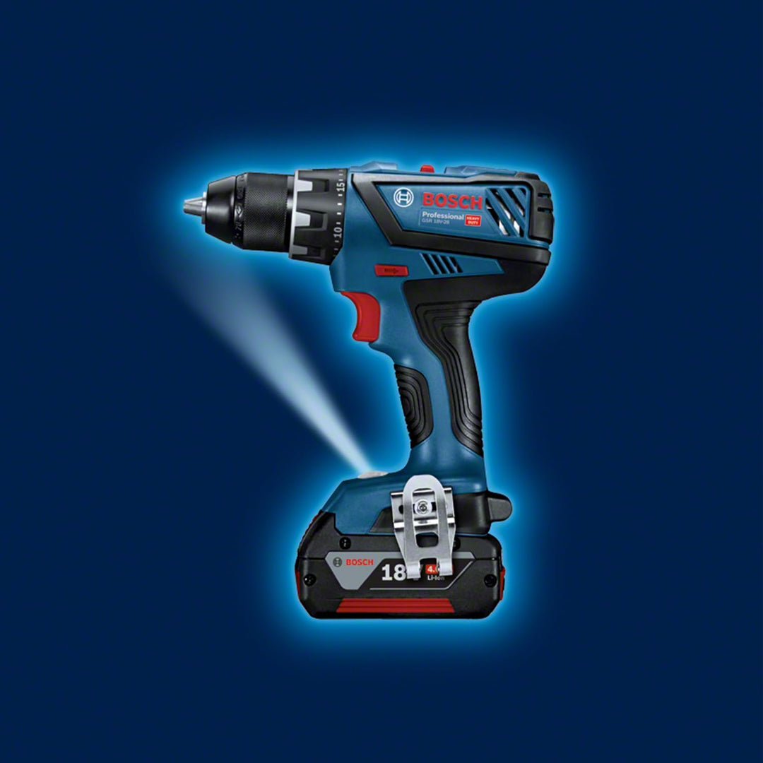 Bosch Professional 18V System Akku Bohrschrauber GSR 18V-28 (max. Drehmoment (weich/hart): 28/63 Nm,