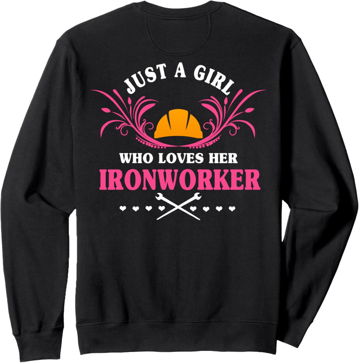 Ironworker Wife Design auf der Rückseite der Kleidung Sweatshirt