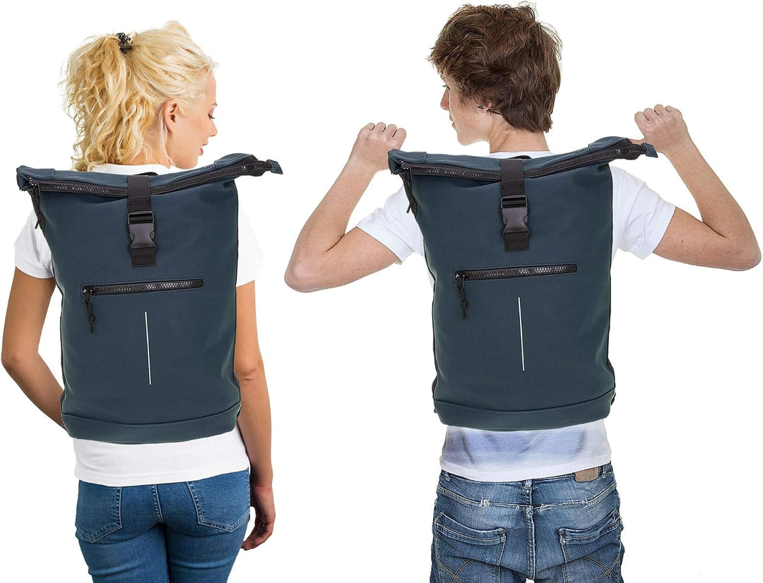 New Rebels Rucksack Plane Time Bag Kurierrucksack Roll-up Fahrradrucksack Sport Fitness + Flasche Du
