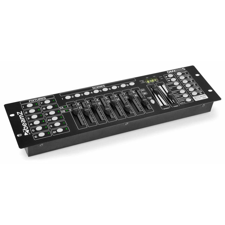BeamZ DMX192-S - Lichtmischpult, DMX Controller Musikgesteuert mit 192 Kanälen, 12 Geräte mit 16 Kan