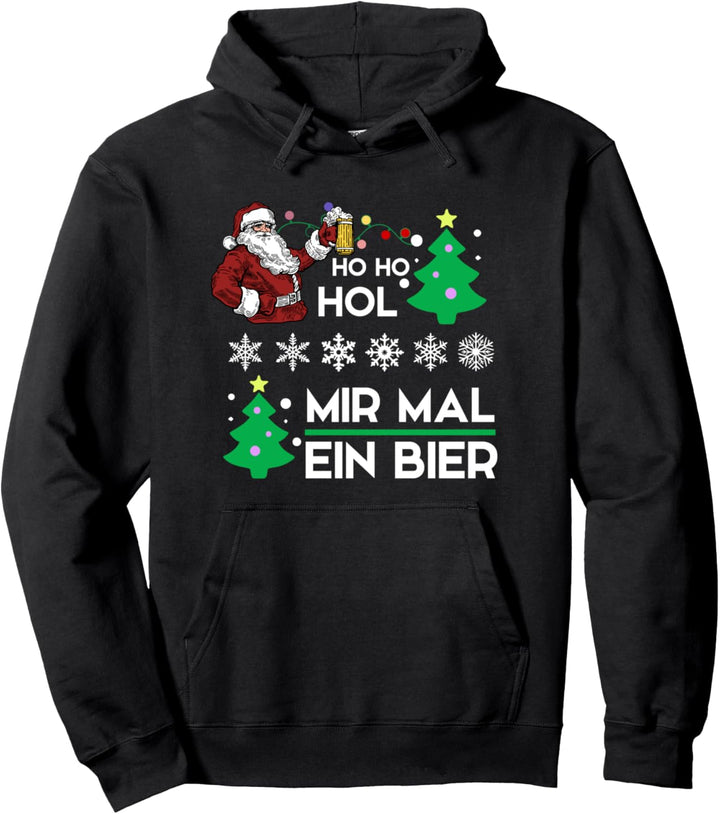 Ho Hol Mir Mal Ein Bier Weihnachtsmann Pullover Hoodie