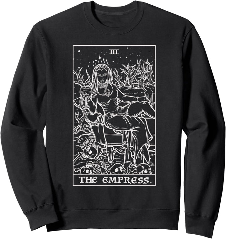 Die Kaiserin Tarotkarte Halloween Vampir Gothic Horror Hexe Sweatshirt