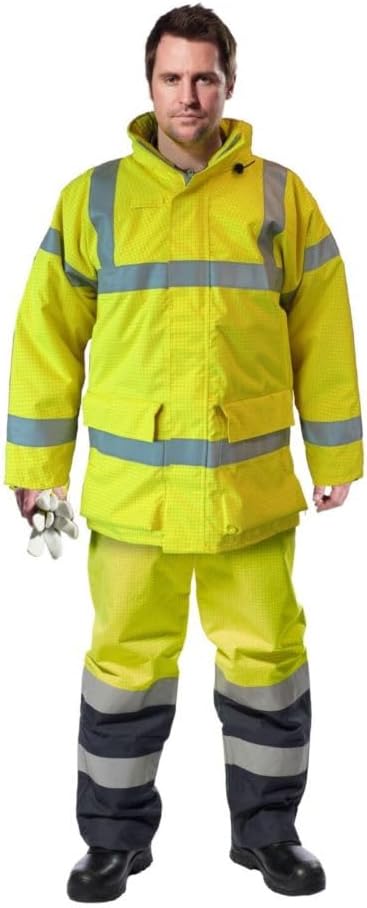 Portwest S778 Bizflame Regen Signalfarbe Antistatische FR Jacke - M, Gelb
