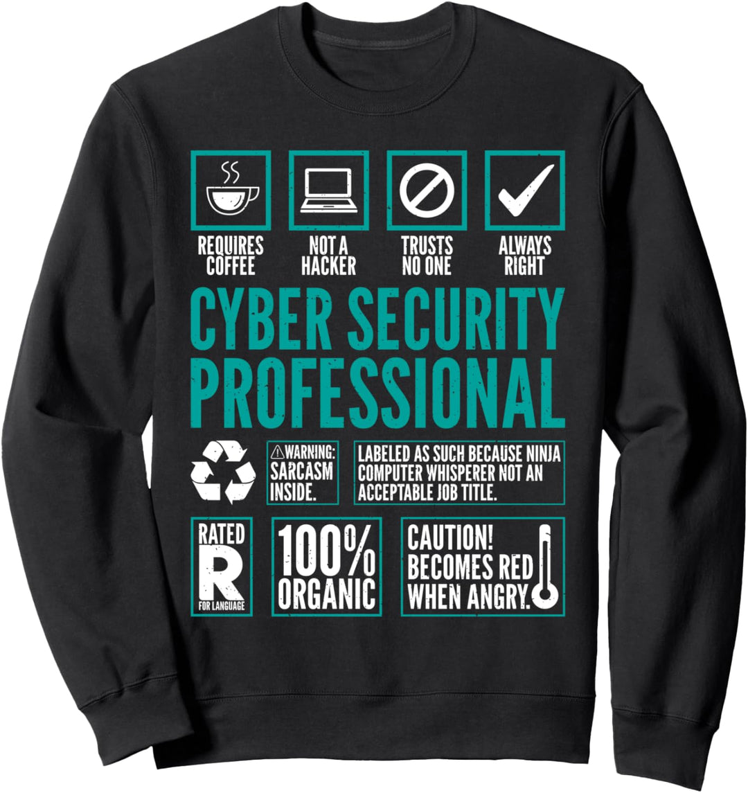 Cyber Security Professional Fakten Coding Hacker Grafik Sweatshirt