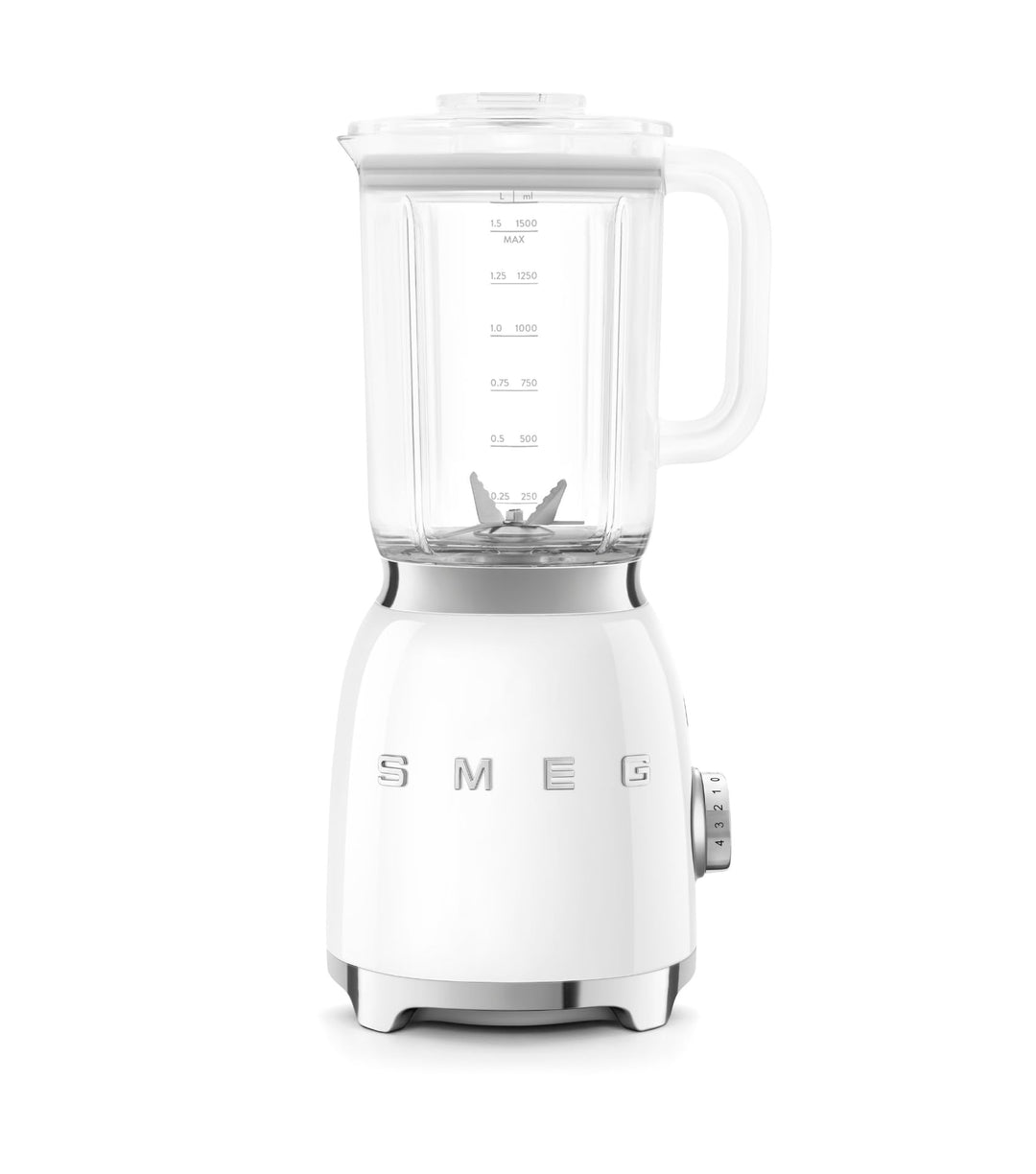 SMEG, BLF03WHEU, 1,5 l Standmixer, 4 -Geschwindigkeitsstufen, 4 Automikprogramme, Abnehmbare Doppelk