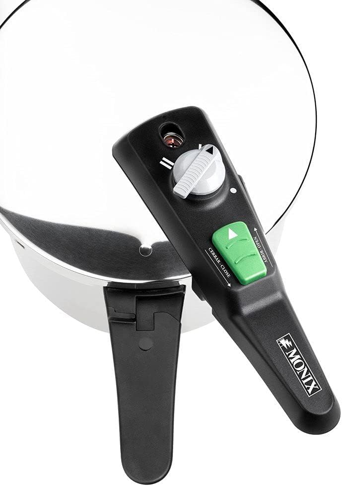 Monix Quick Schnellkochtopf, Edelstahl, schwarz, 4 Liter