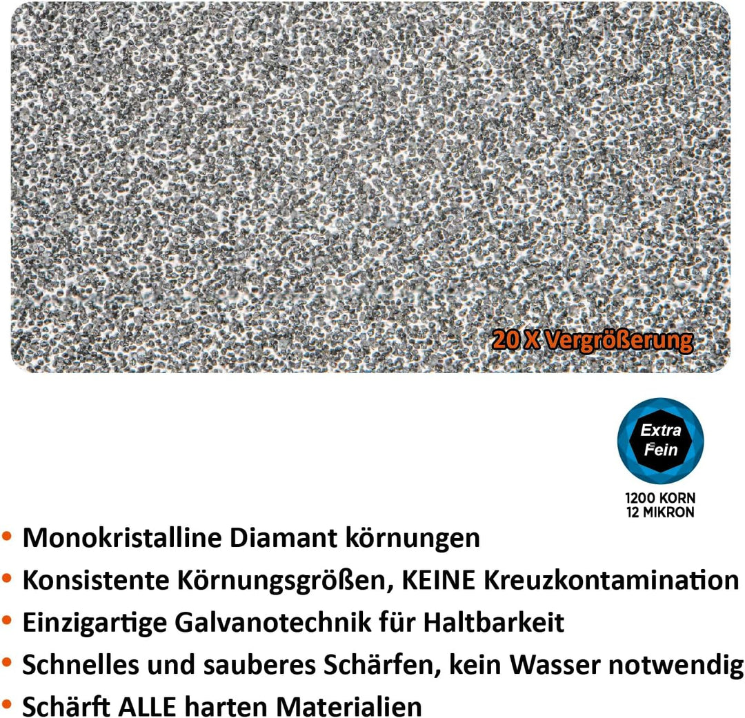 SHARPAL 119N Diamant-Schärfer aus massivem Stahl für Messer, Klingenschärfer, Honstab, professionell