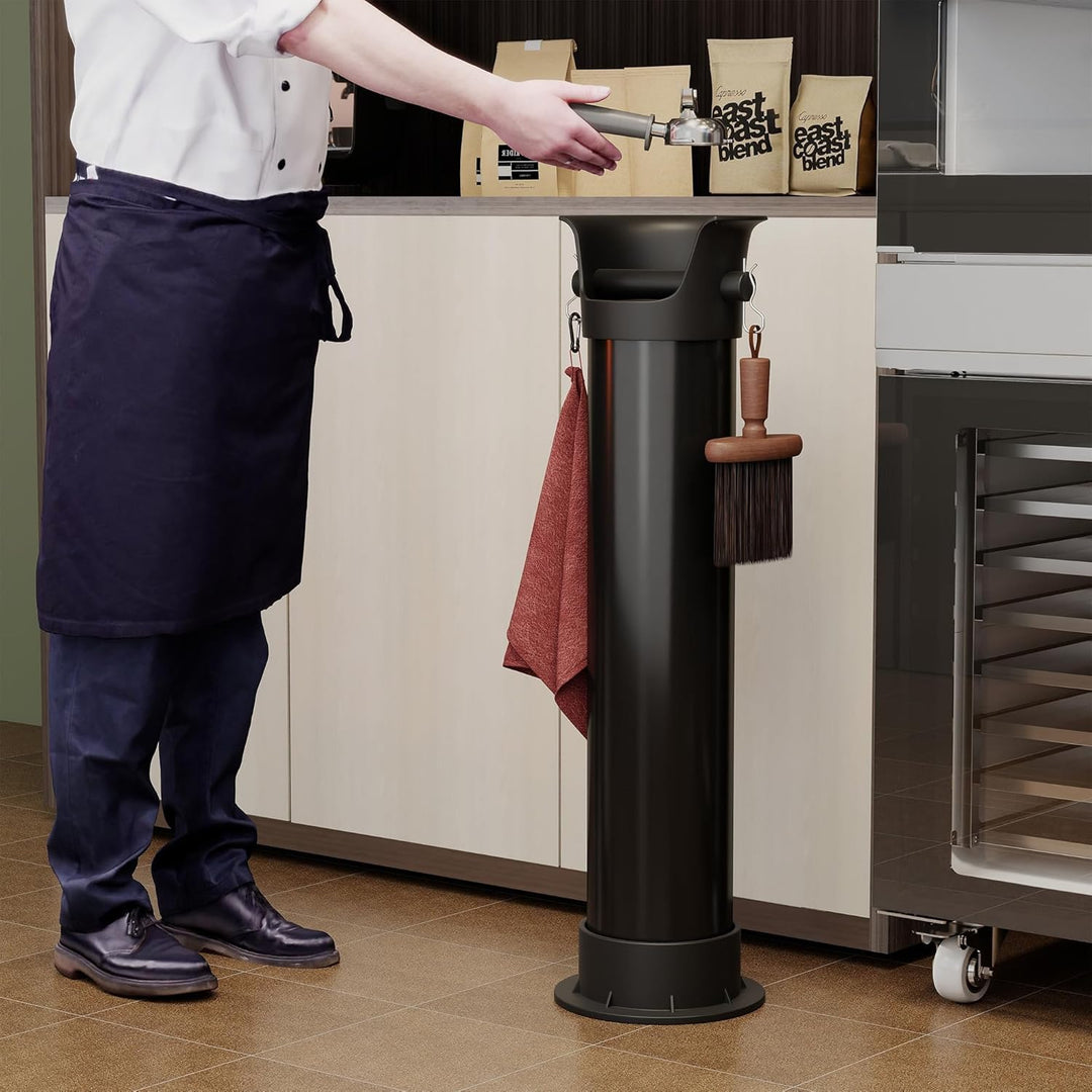 uyoyous Abklopfbehälter Kaffeesatz Zbschlagbehälter Kommerzieller Knock Box mit Abnehmbarer Klopfheb