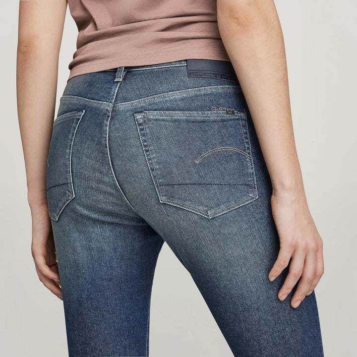 G-Star Damen Jeans 3301 Skinny Slit Jeans 28W / 28L Blau (Antique Forest Blue D21404-d188-d355), 28W