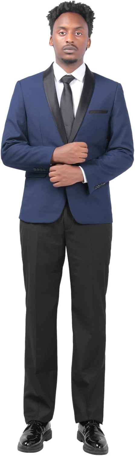 YOUTHUP Anzug Herren 2 Teilig Slim Fit Smoking Anzüge Schalkragen Herrenanzug für Hochzeit Business