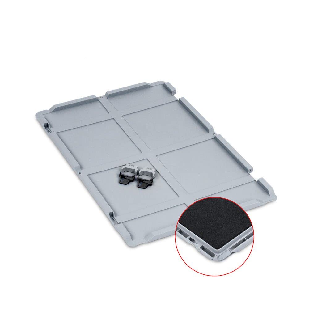 SuperSparSet 10x Scharnierdeckel Set Eurobox NextGen mit Schaumstoff und 2 schwarze Schiebeschnappve
