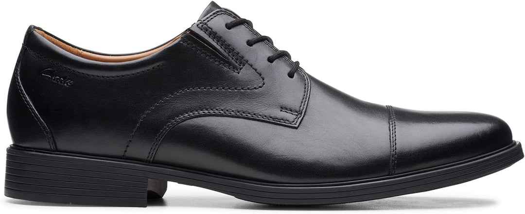 Clarks Herren Whiddon Step Slipper 39.5 EU Black Leather, 39.5 EU Black Leather