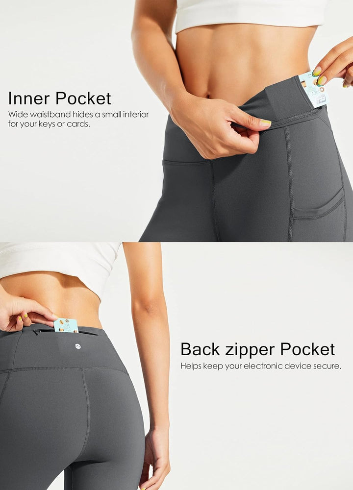 WILLIT Fleece gefütterte Leggings Damen Wasserbeständig Thermohose warme Winterhosen Yogahose Laufho