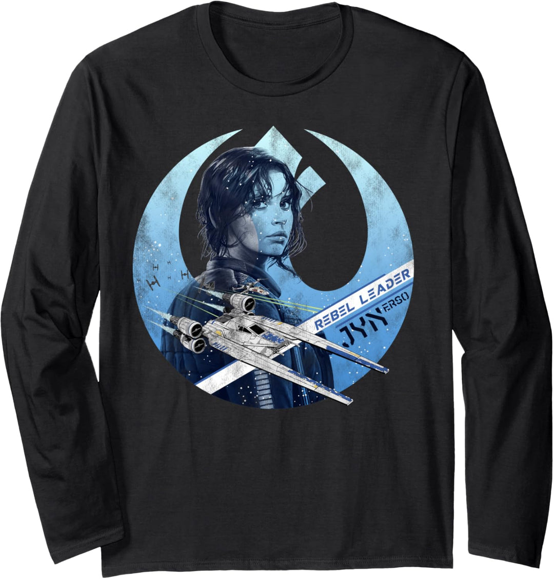 Star Wars Rogue One Jyn Rebel U-Wing Logo Langarmshirt