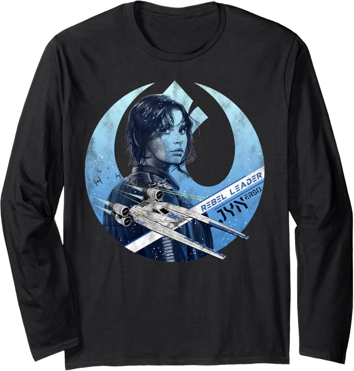 Star Wars Rogue One Jyn Rebel U-Wing Logo Langarmshirt