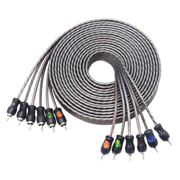 RECOIL RCI617 99,99 % sauerstofffreies Kupfer, 6-Kanal-Cinch-Audiokabel, gedrehtes Paar mit Rauschun