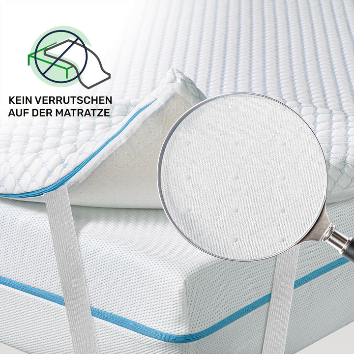 Dailydream Cooling Topper 140x200cm aus Memory Foam, 5 cm hoch | Edition Cool Touch, H1/2, kühlende