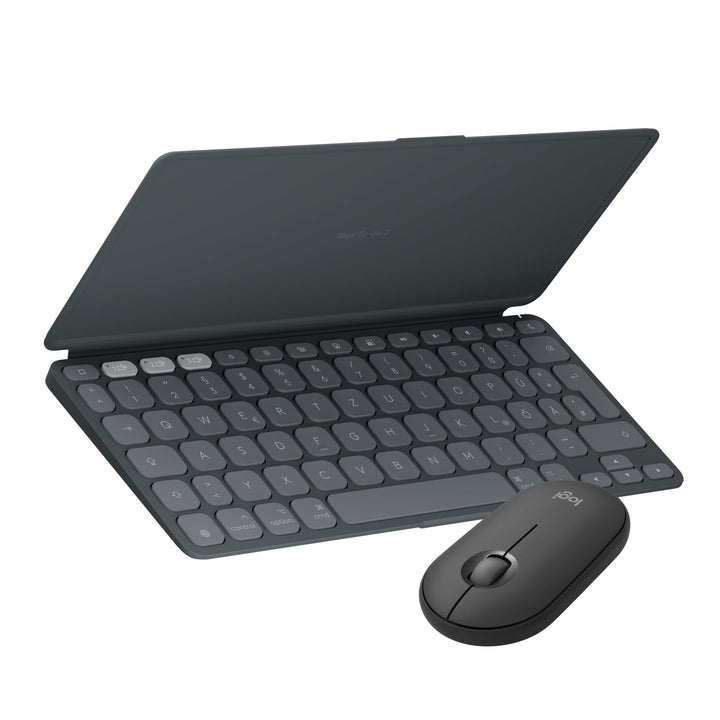 Logitech Keys-to-GO 2 Mobile Bluetooth-Tastatur + Pebble Mouse 2 Bluetooth-Maus M350s, leichtes, kab